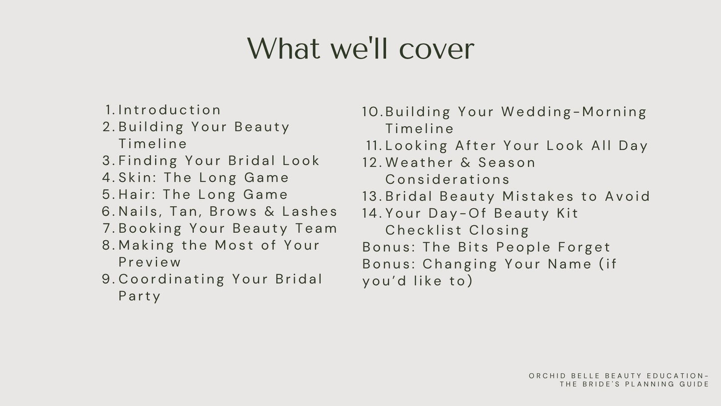 The Bride's Planning Guide | OB.Education