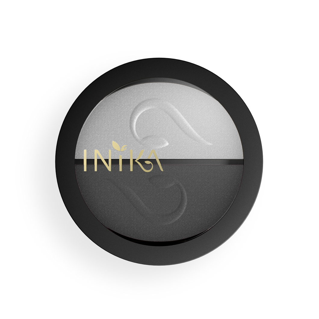 INIKA Pressed Mineral Eye Shadow Duo - Platinum Steel